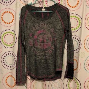 American fighter long sleeve shirt